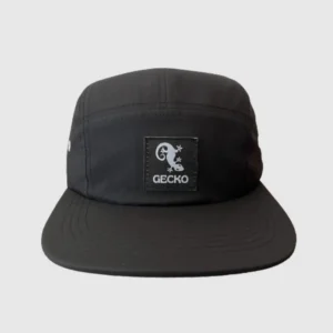 Black 5 Panel Hat x Gecko