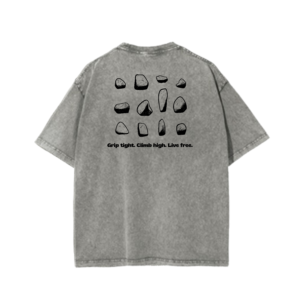 Grey Climbing Rocks tshirt