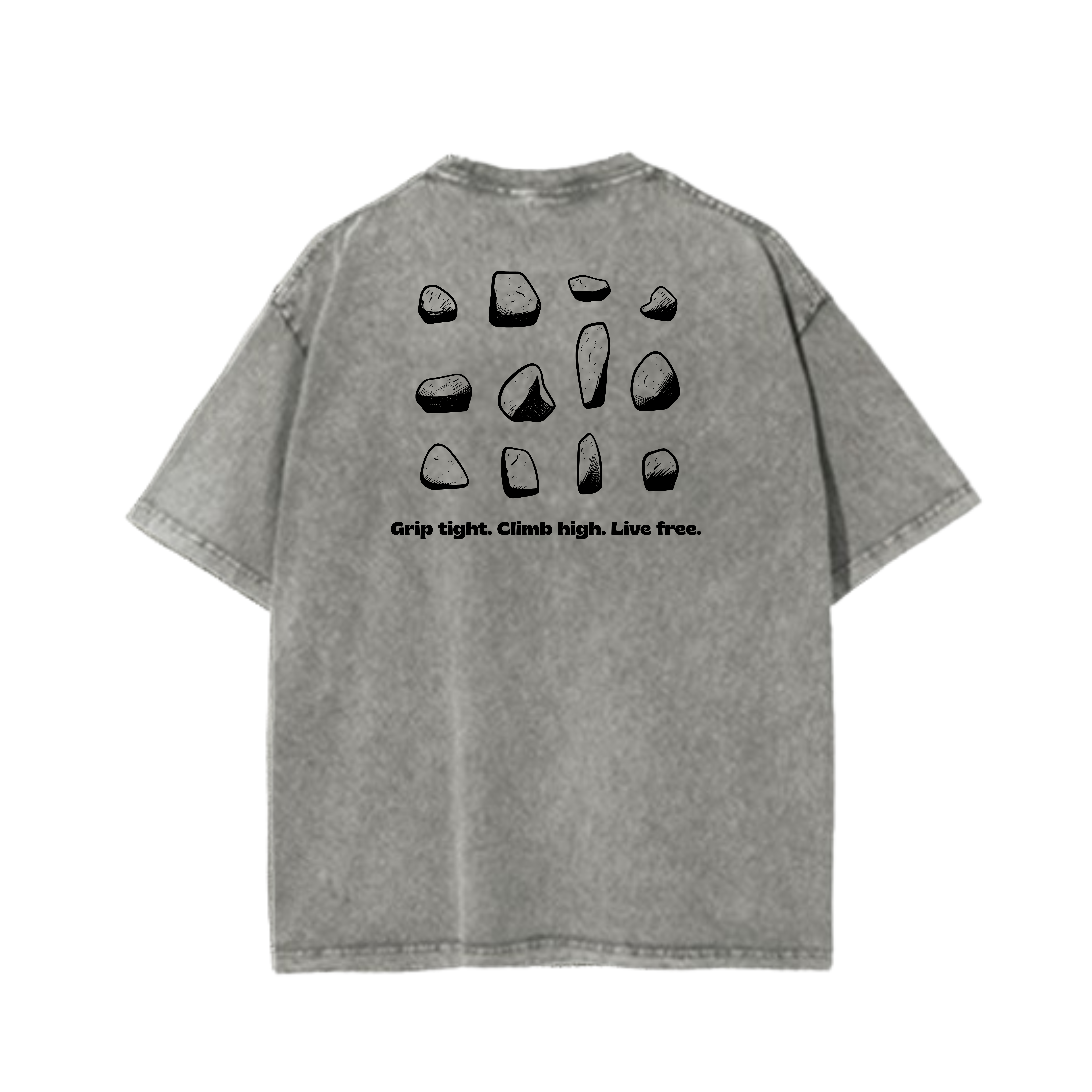 Grey Climbing Rocks tshirt - Imagen 2